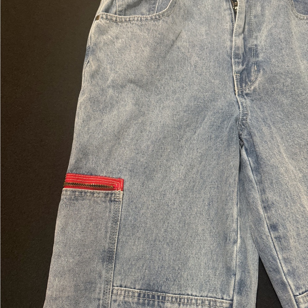 Empyre Jeans Size 4 Blue Denim Tori 90s Y2K Skater Casual Cargo Pockets Hip - Picture 2 of 8